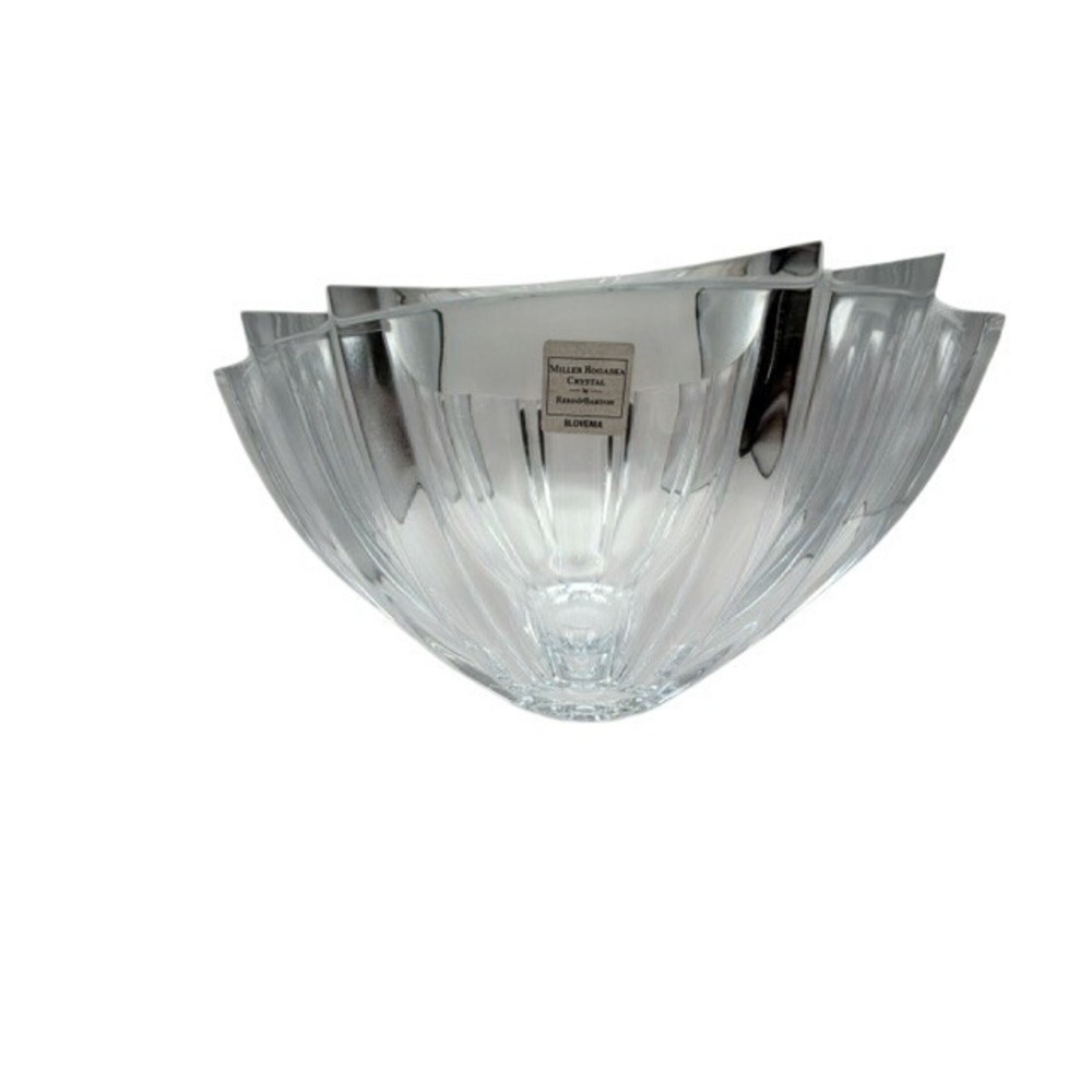 Miller Rogaska Crystal Lumina 10" Bowl by Reed & Barton Slovenia 7800-1001MH NEW - Picture 4 of 8